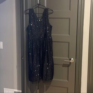 Draper James Black Sequin Dress
